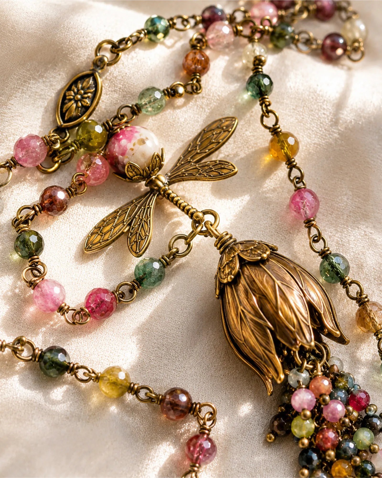 The Tulipe Watermelon Tourmaline Necklace — Rare by Design