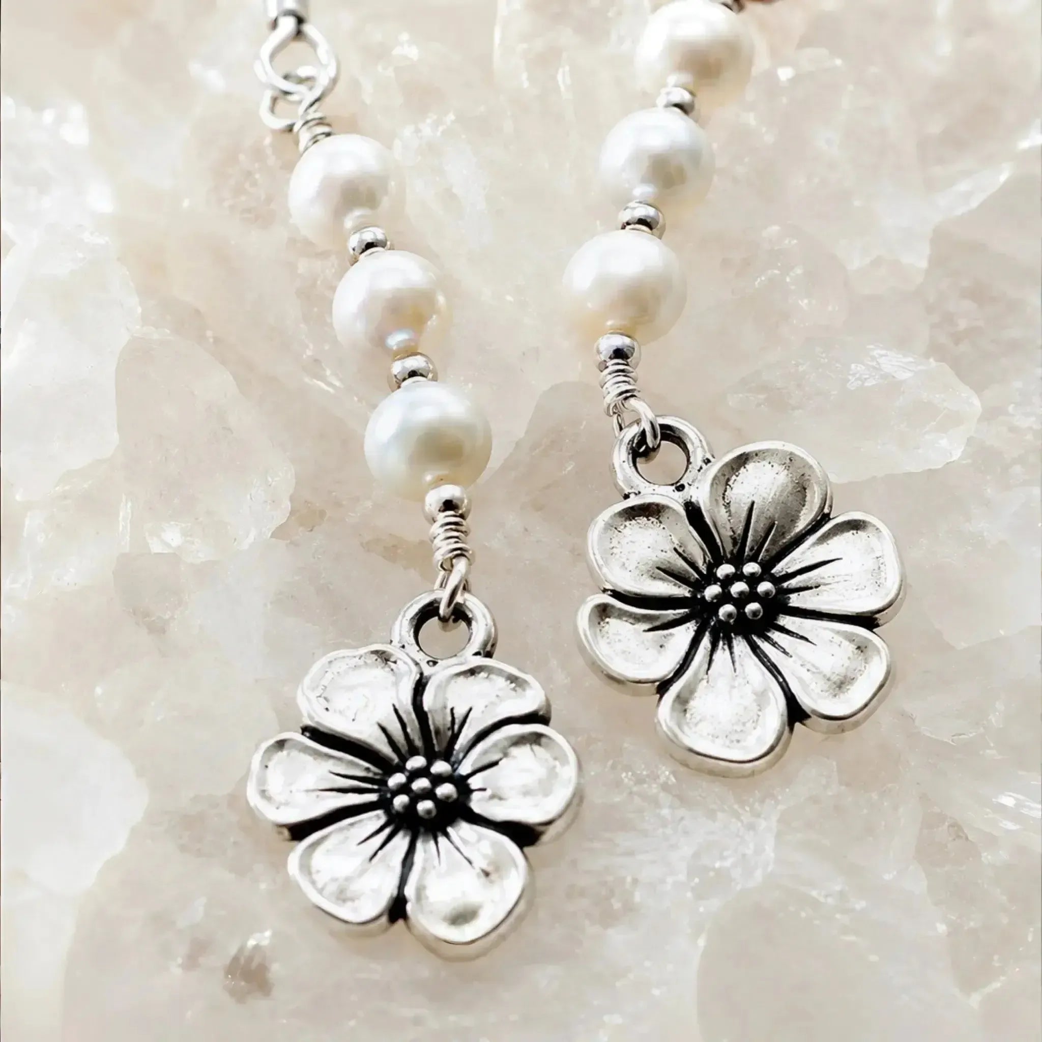 Pearl Earrings Collection featuring Mia freshwater pearl earrings handcrafted in Canada by Carabella by Cheryl.