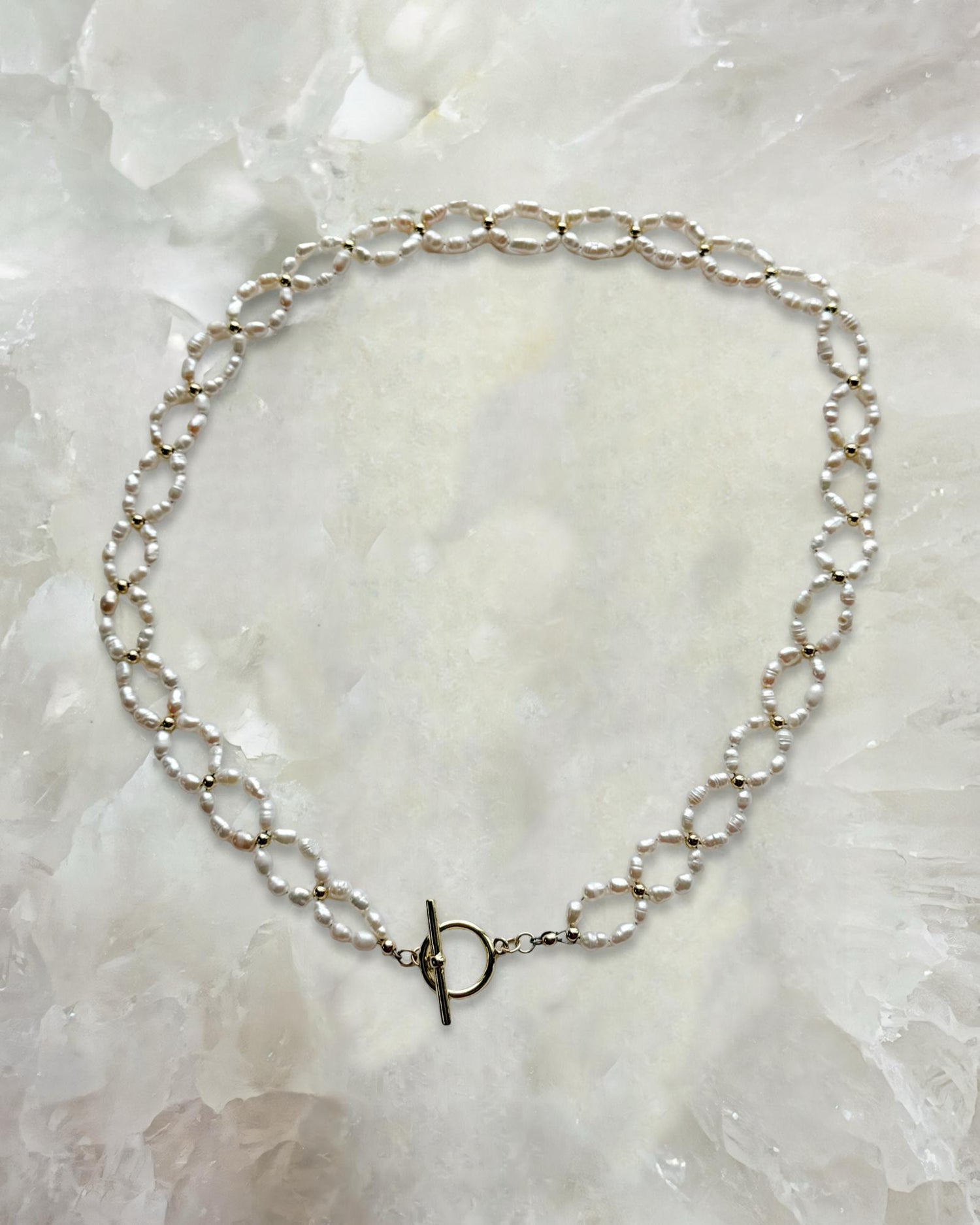 Kailani Freshwater Pearl Necklace featuring luminous pearls and refined 14k gold accents, handcrafted in Canada for timeless elegance