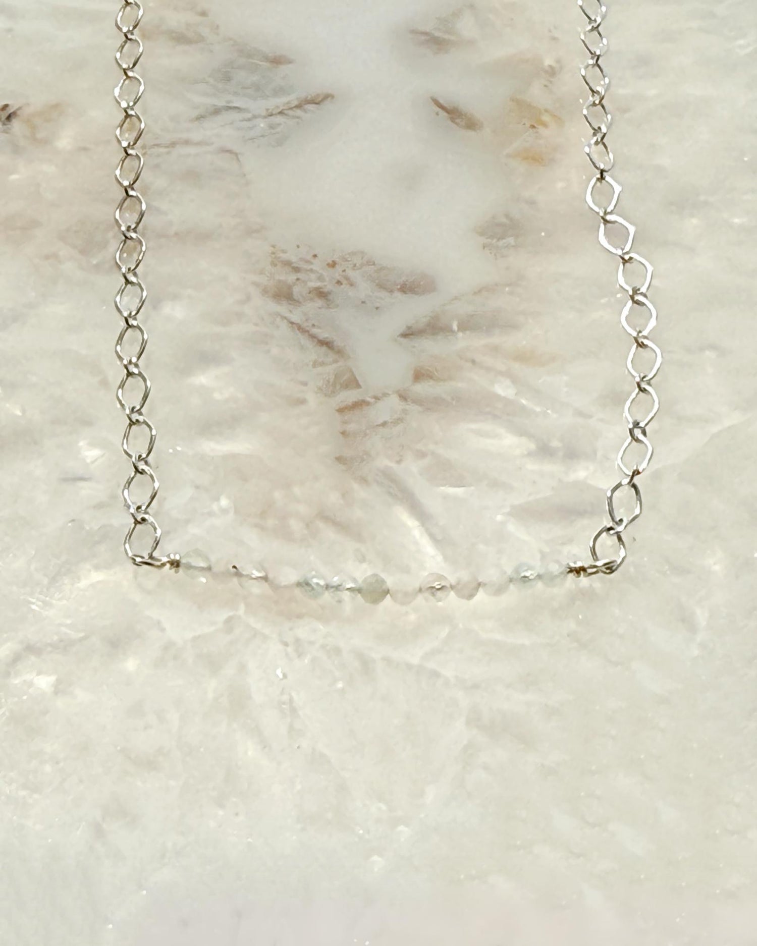Morganite Gemstone Bar Necklace – Timeless Luxury and Sophistication-Neckace-Carabella By Cheryl