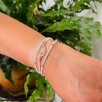 Morganite Gemstone & Sterling Silver Wrap Bracelet-Bracelet-Carabella By Cheryl