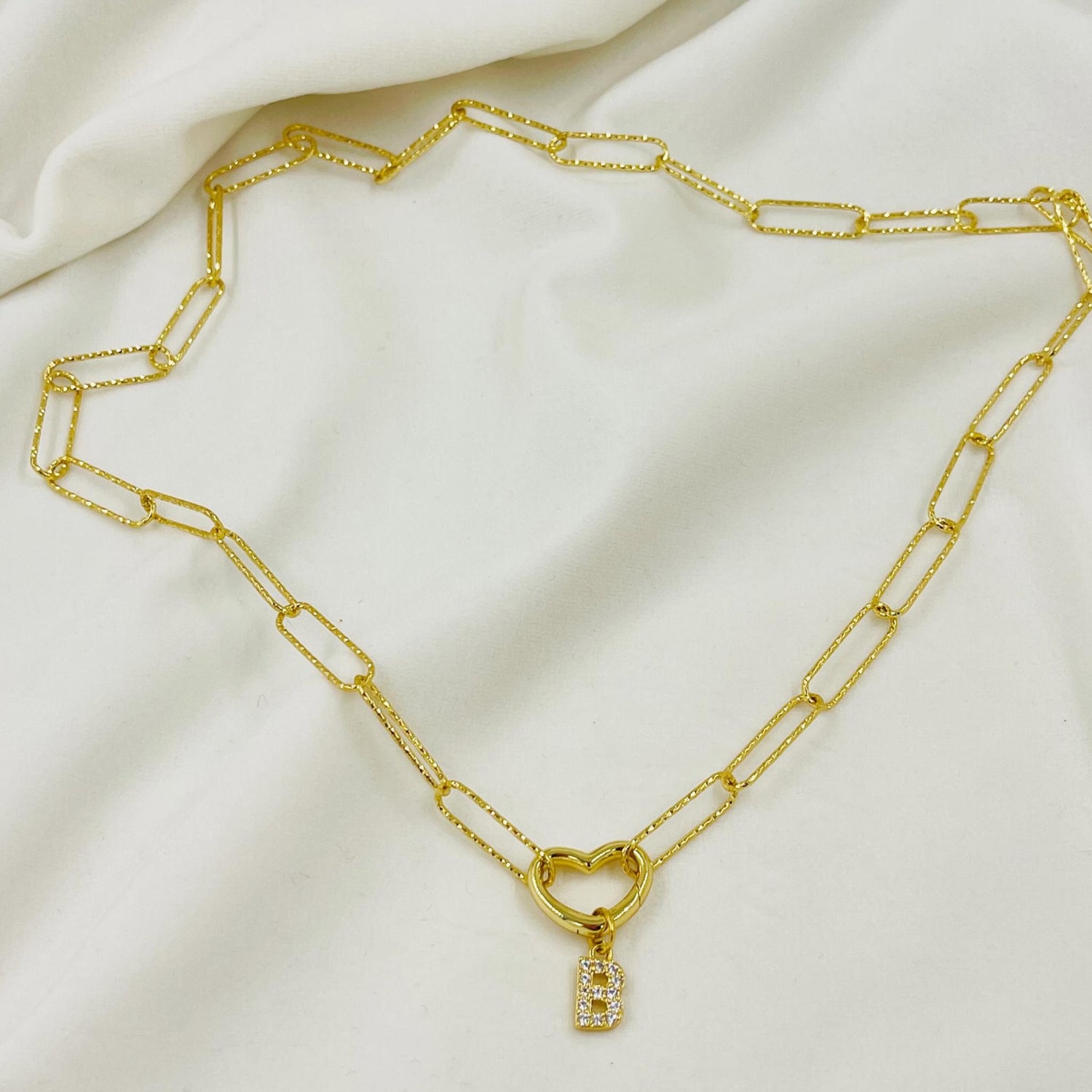 Naomi Gold-Plated Initial Necklace – Modern Elegance with a Personal Touch - Carabella By Cheryl