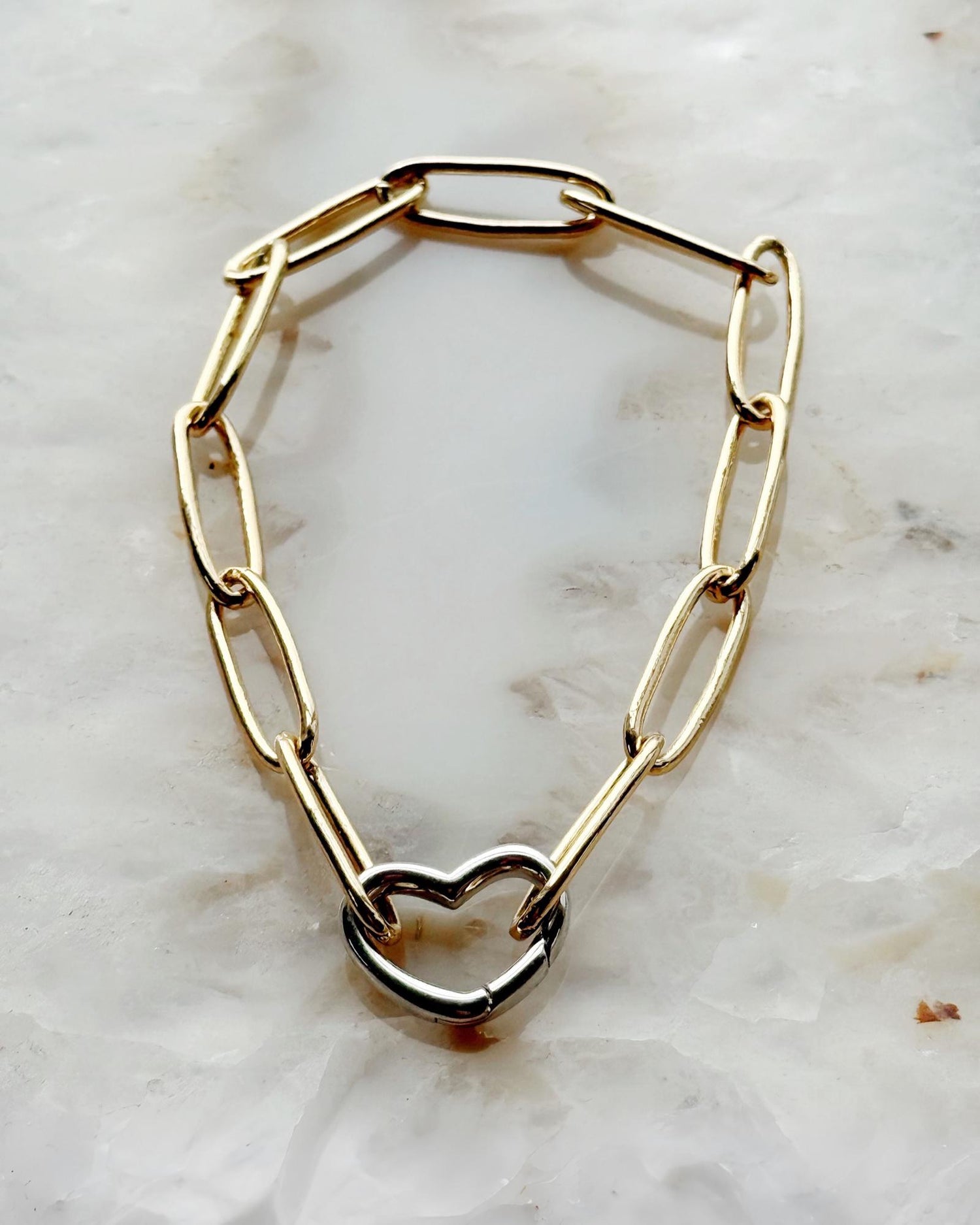 Tasha Mixed Metal Heart Stacking Bracelet Bracelet - Carabella By Cheryl