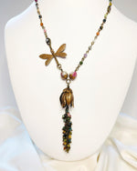 Tulipe Watermelon Tourmaline Necklace – Handcrafted Garden-Inspired Jewelry - Carabella By Cheryl