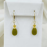 Layla Luxury Gemstone Earrings with Carved Jade & 14k Gold-Earrings-Carabella By Cheryl
